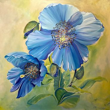 Modern Botanical Art, Poppies