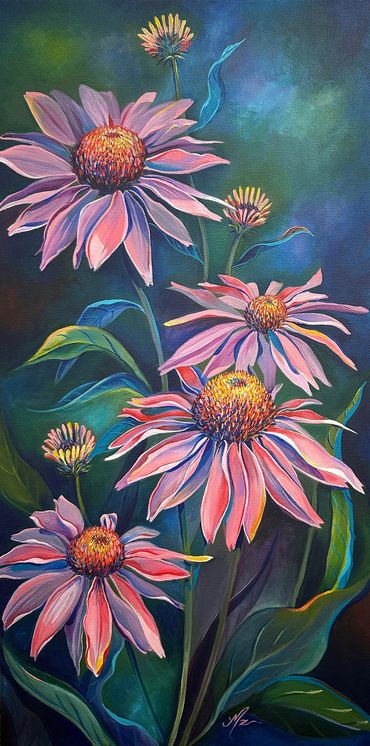 Modern Botanical Art, Echinacea