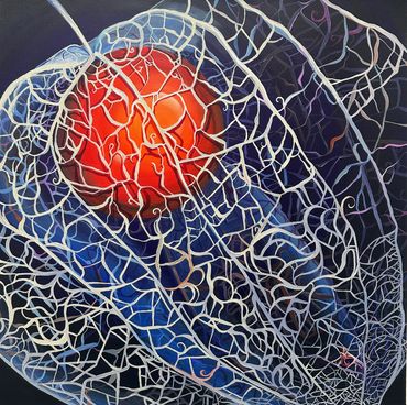 Modern Botanical Art, Japanese Lantern