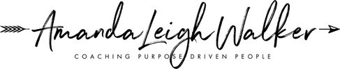 Logo of Amanda Leigh Walker with coaching tagline and arrow.