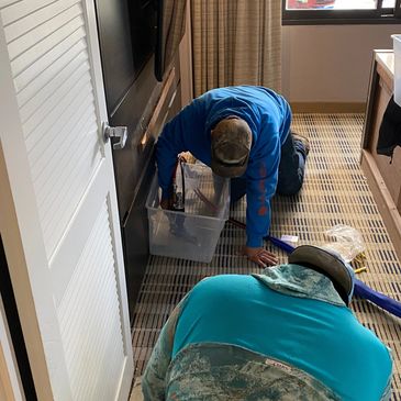 Hotel floor lifting and sinking in Overland Park, KS for the Embassy Suites 