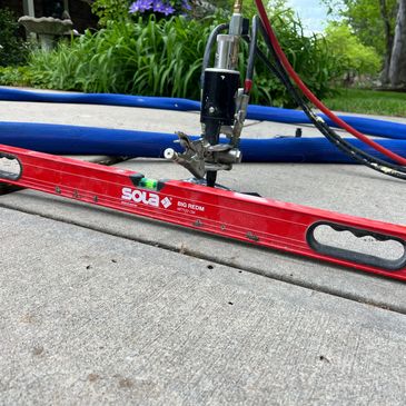 Lifting a patio in Olathe, KS 