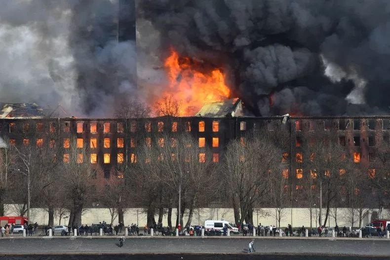 Russian Steel Mill Fire