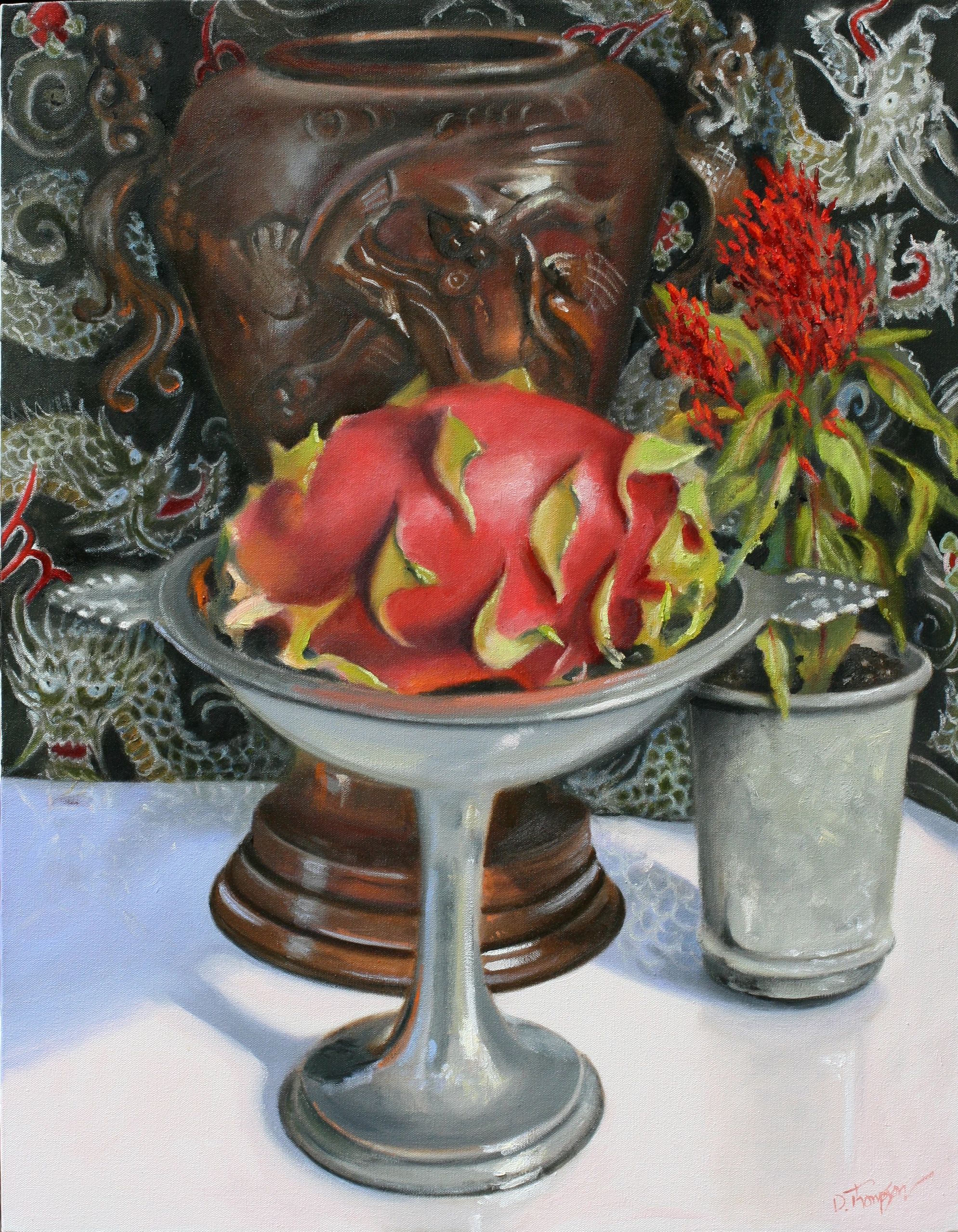 Dragons, oil on canvas, 29"x 23", $850, framed.