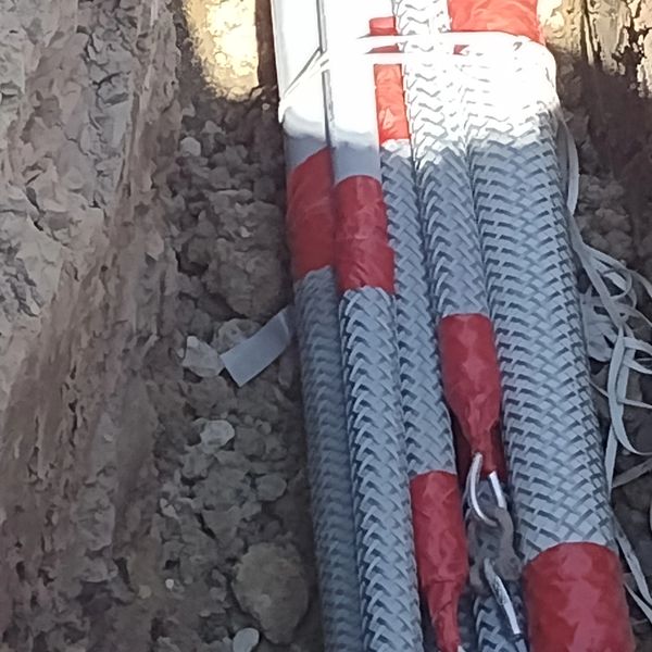 Boring is done! Pipes are ready for pullback! #Directional Drilling