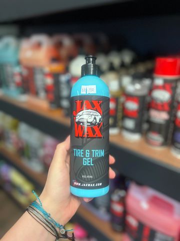 Jax wax tire and trim gel. tire shine. tire. cleaner. exterior.