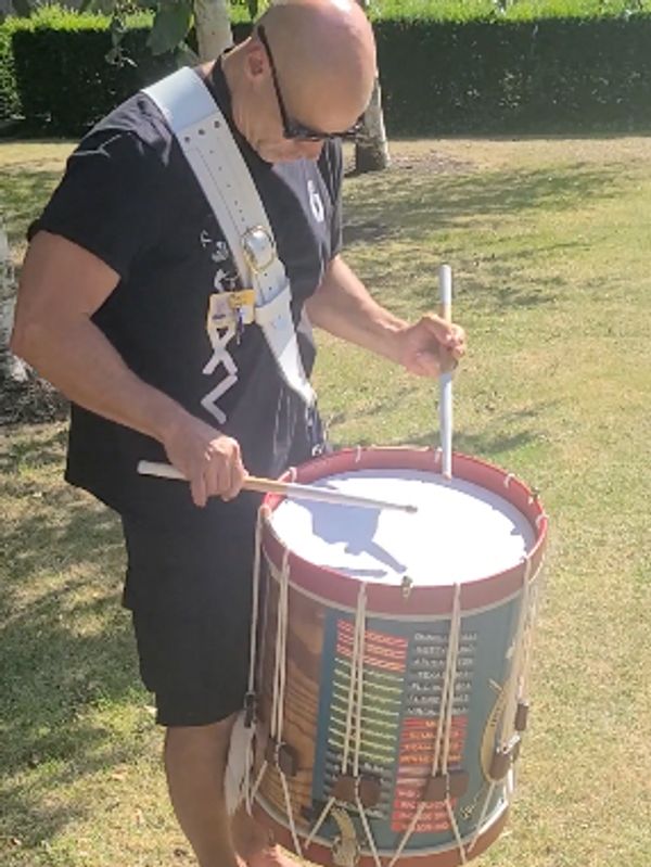 drum teacher playing