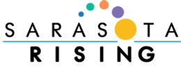 Colorful, abstract logo with circles and a horizontal line.