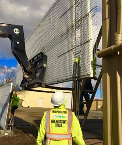 Standing the EVG 3D polystyrene panels, for Oakmont Assisted Living Facility in Santa Rosa, CA