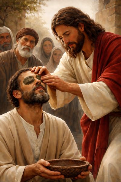 Jesus used mud to the cure the blind man