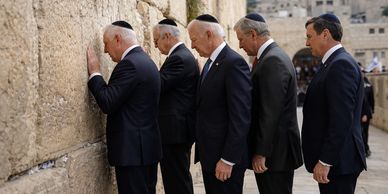 Men at Western Wall