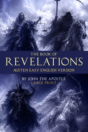 Cover of the Book of Revelations with four horsemen illustrations.
