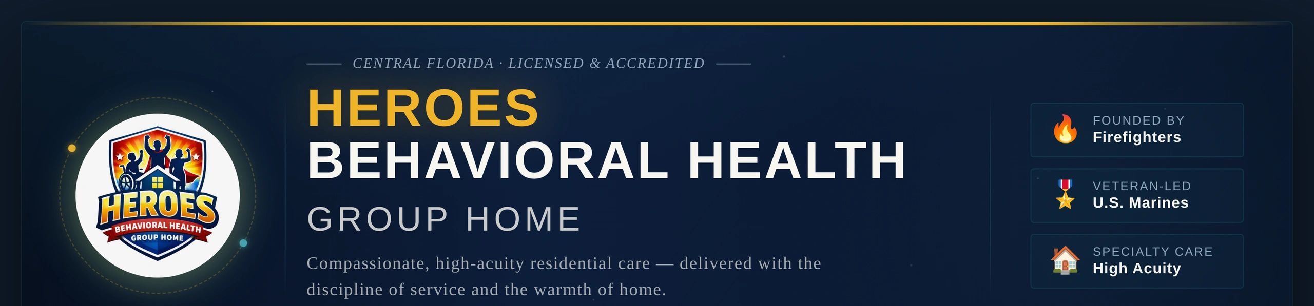 Heroes Behavioral Health Group Home, licensed in Central Florida, offers compassionate, high-acuity residential care.