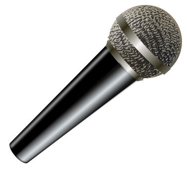 A simple black and silver microphone.