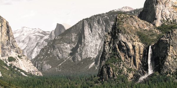 Yosemite Valley, Bridal Veil falls, Half Dome, El Capitan 