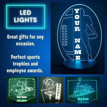 LED Light, Night Light, Personalized Gift, Sports player trophy, Team trophy, Employee Award