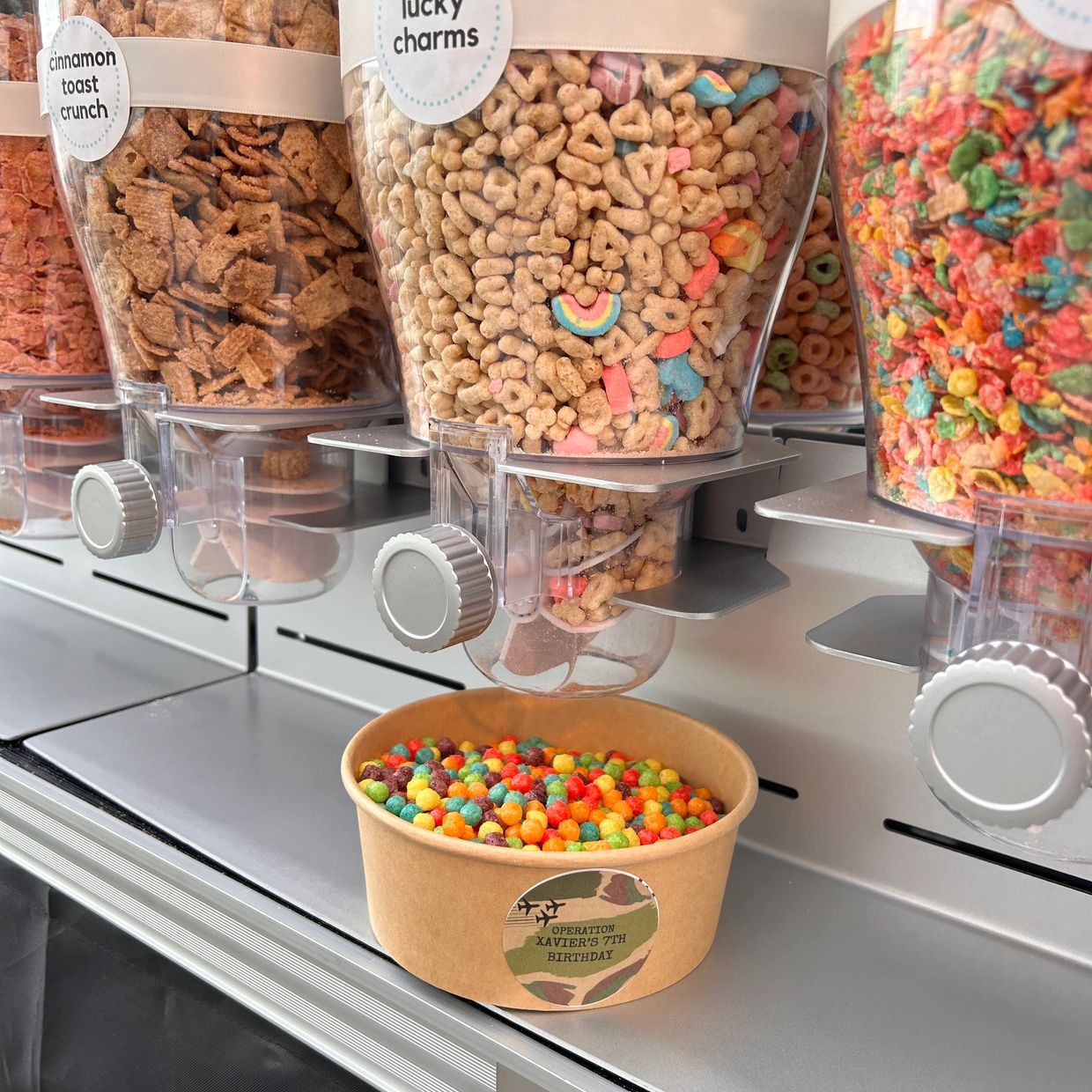 Cereal bar buffet