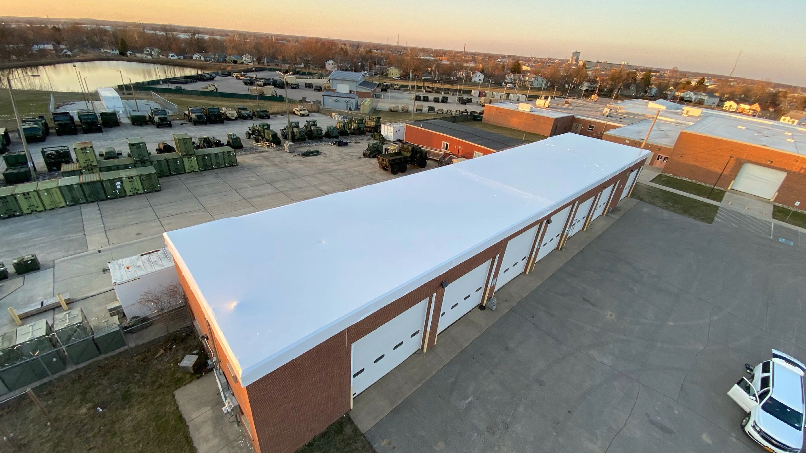 Shrink wrap roof tarp using Livius Wrap after Wind damage 