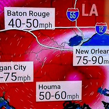 Hurricane Ida forecasted to hit New Orleans, Louisiana. Morgan City, Baton Rogue, among others Need 