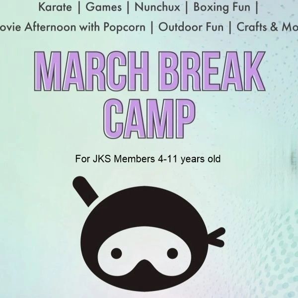 March Break Camp for kids 4-11 with fun activities like karate and crafts.