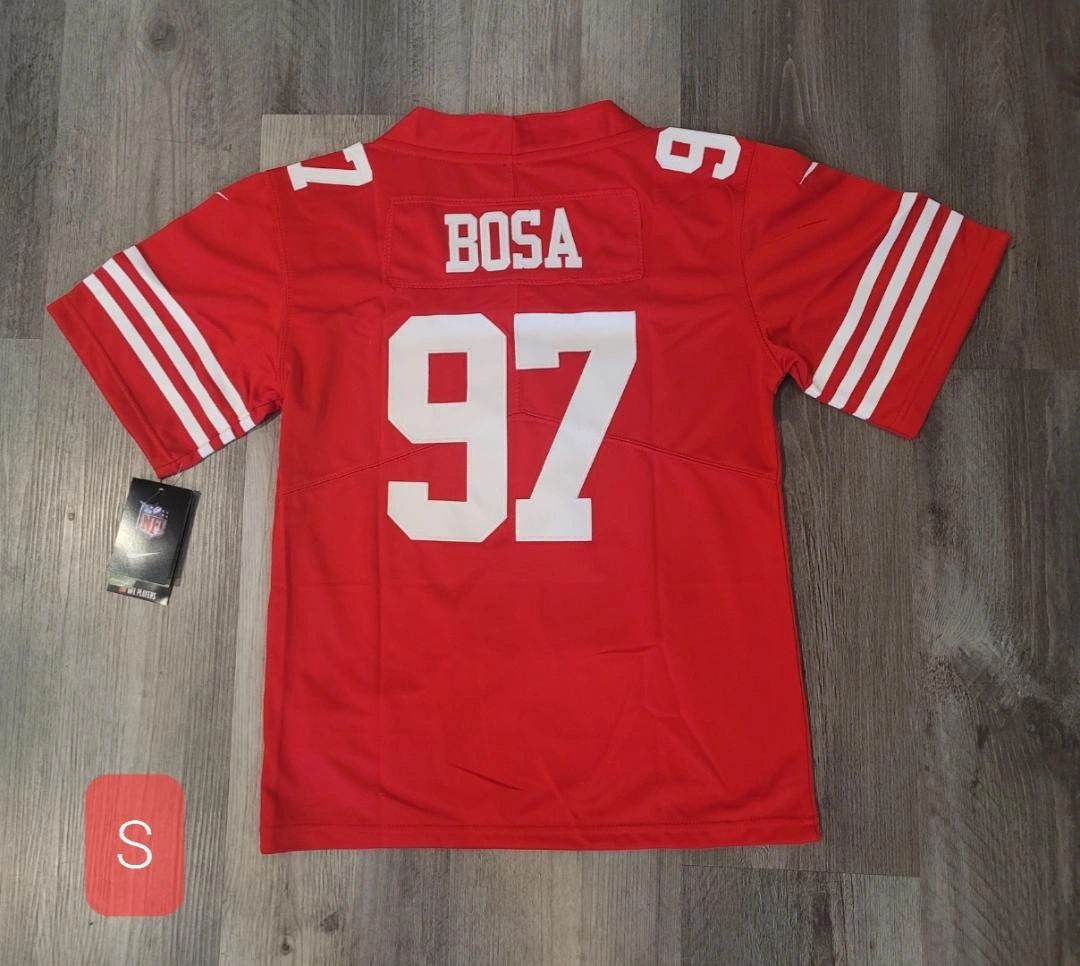 Unsigned Nick Bosa Jersey #97 San Francisco Custom Stitched White Football  No Brands/Logos Sizes S-3XLs (New) 