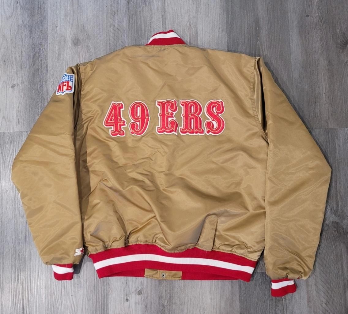 Authentic Vintage 49ers Gold Pro Line Starter Satin jacket size Large