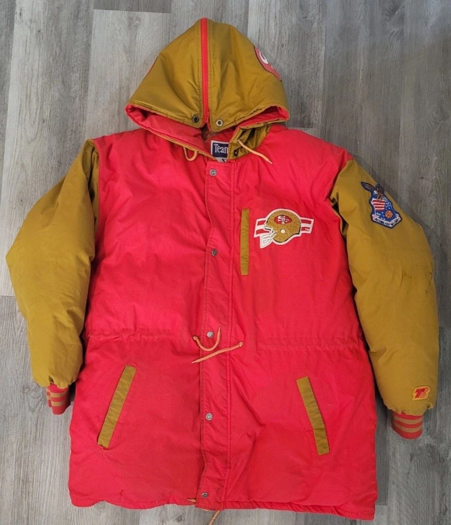 Vintage Triple FAT Goose 49ers Team NFL Jacket Football Large Coat