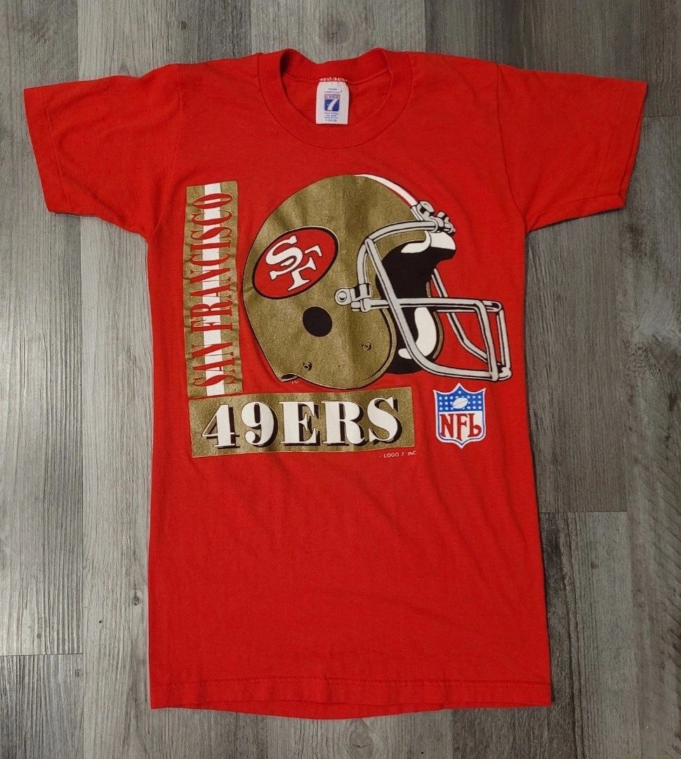 Vintage 80s SAN FRANCISCO 49ERS NFL Logo 7 Inc T-Shirt XL