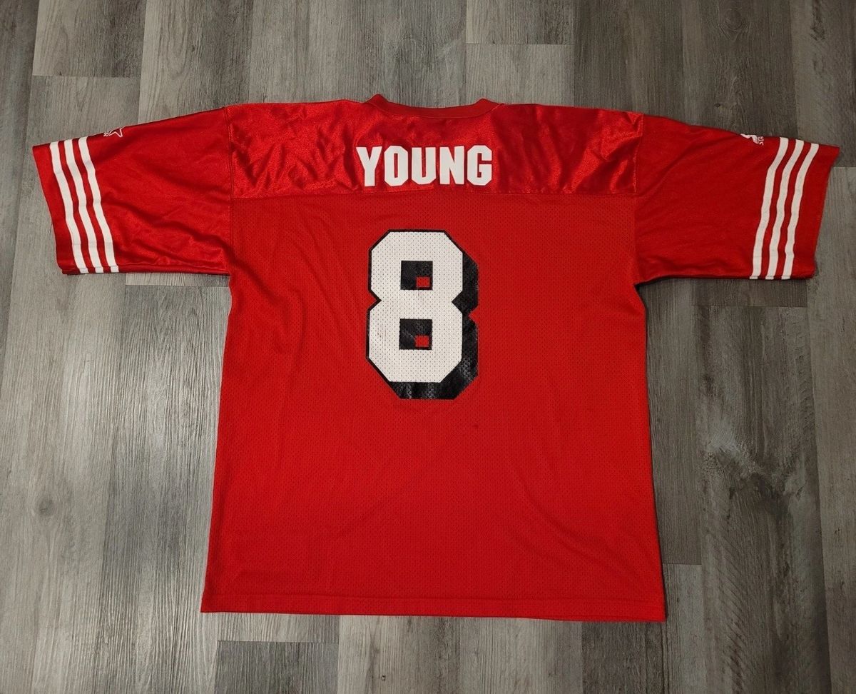 49ers Authentic Vintage Red 1995 Starter #8 STEVE YOUNG jersey size 54/XXL