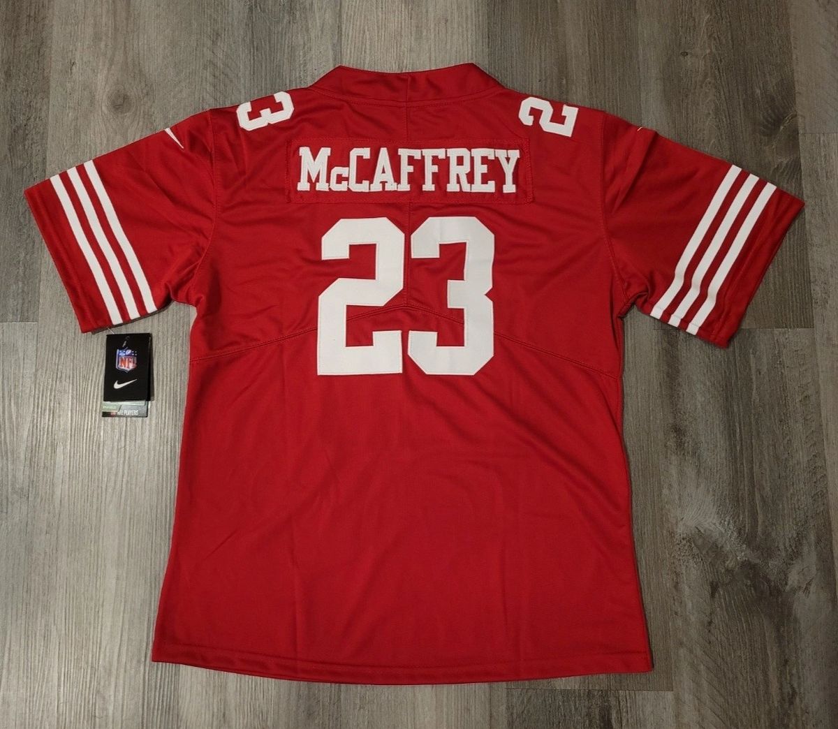 Men's San Francisco 49ers Christian McCaffrey Nike White Game Jersey