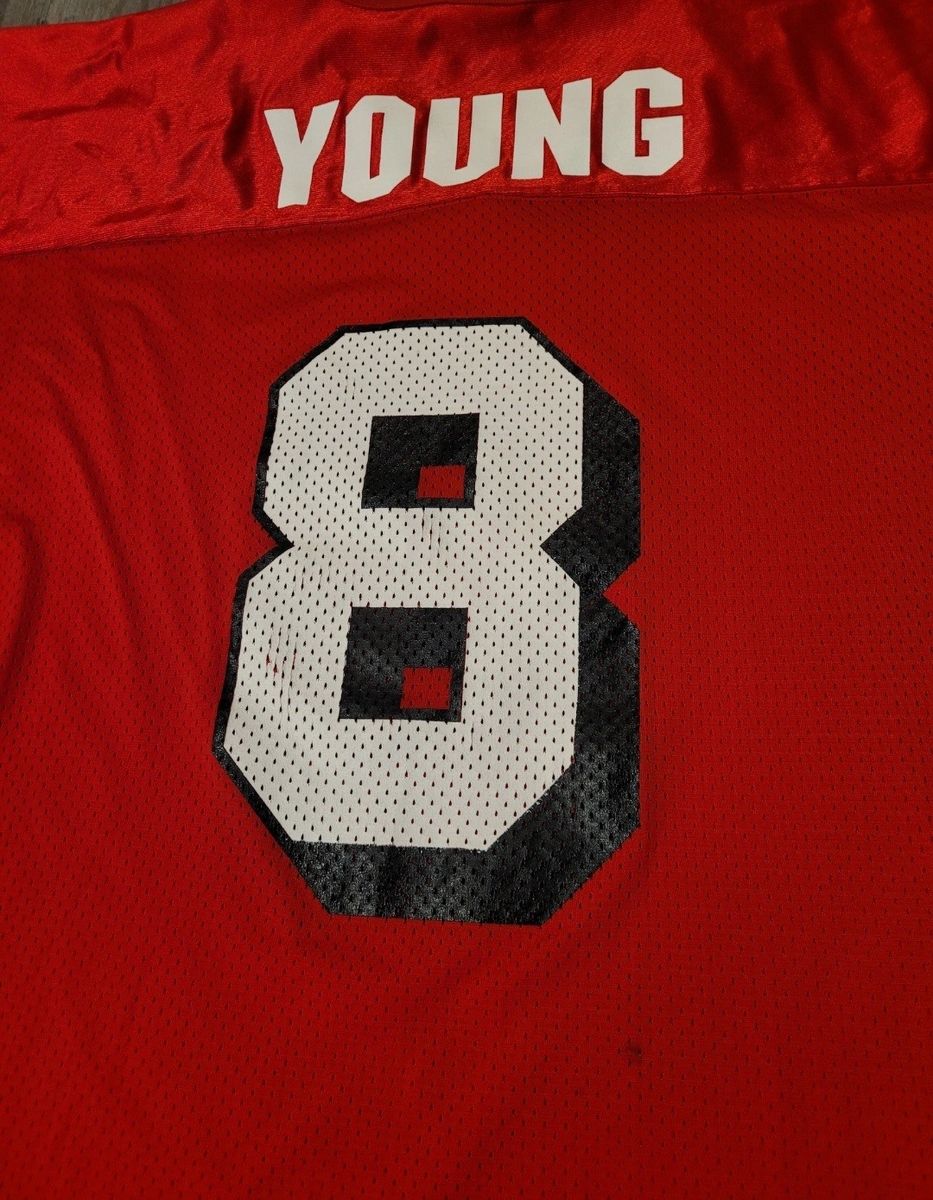 49ers Authentic Vintage Red 1995 Starter #8 STEVE YOUNG jersey