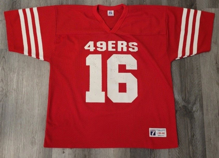 Joe Montana #16 Hall of Fame Football Jersey Mitchell Ness Black Size 48