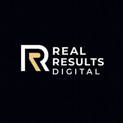 Logo of Real Results Digital with stylized 'RR' and text.