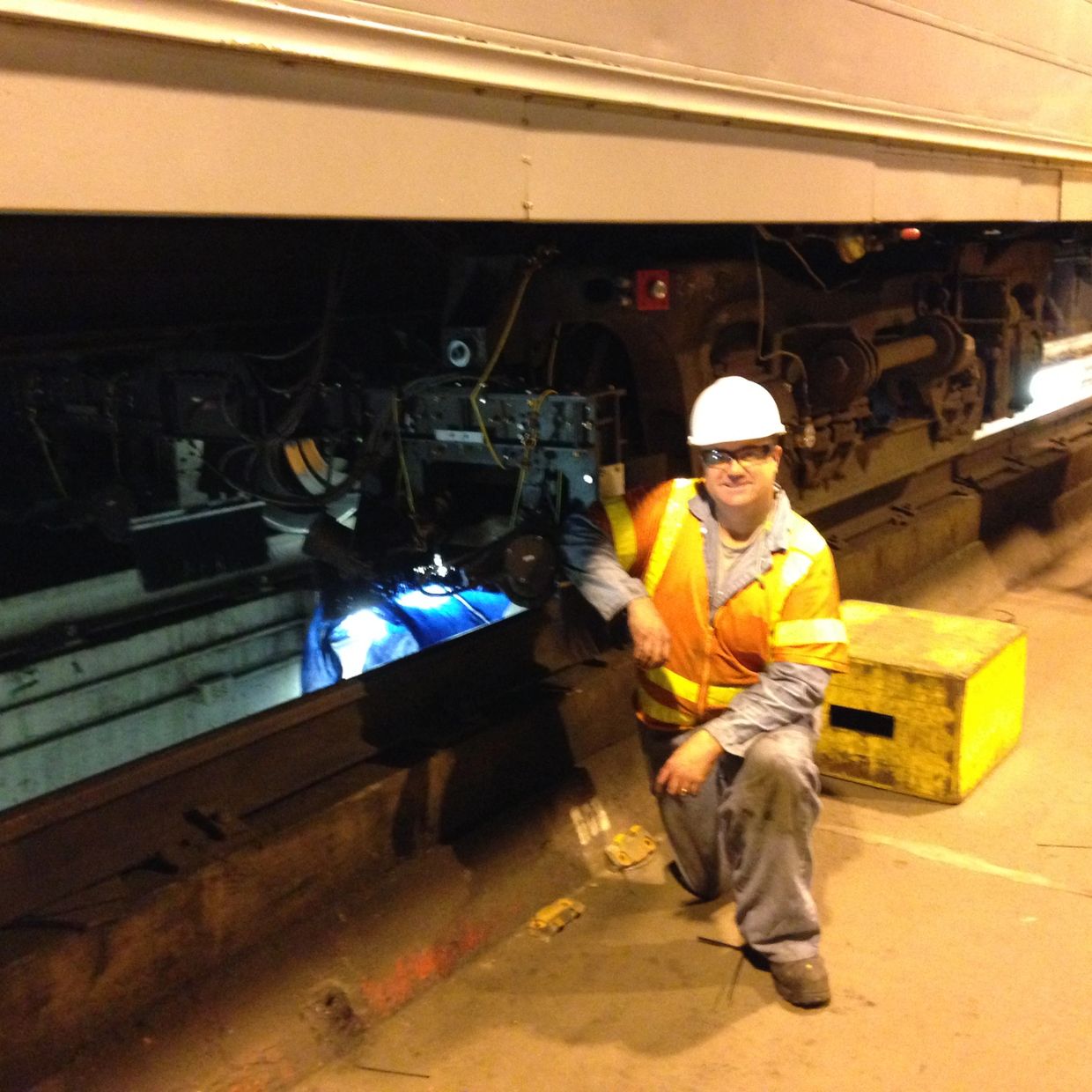 Greg at Metro North Rail yard - New York

