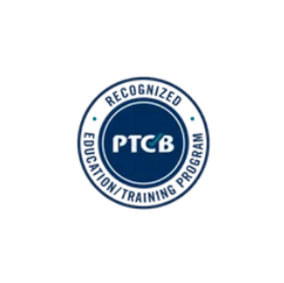 Logo of PTCB, a pharmacy technician certification board.