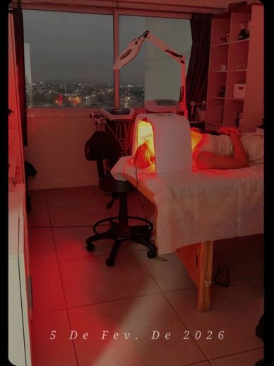 Momento de relaxamento de uma paciente em clínica Modéle Itaboraí 