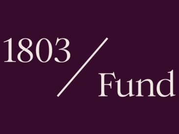Logo displaying '1803 / Fund' on a dark purple background.