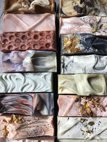 Nothing finer than looking at the decorative tops of handmade soap