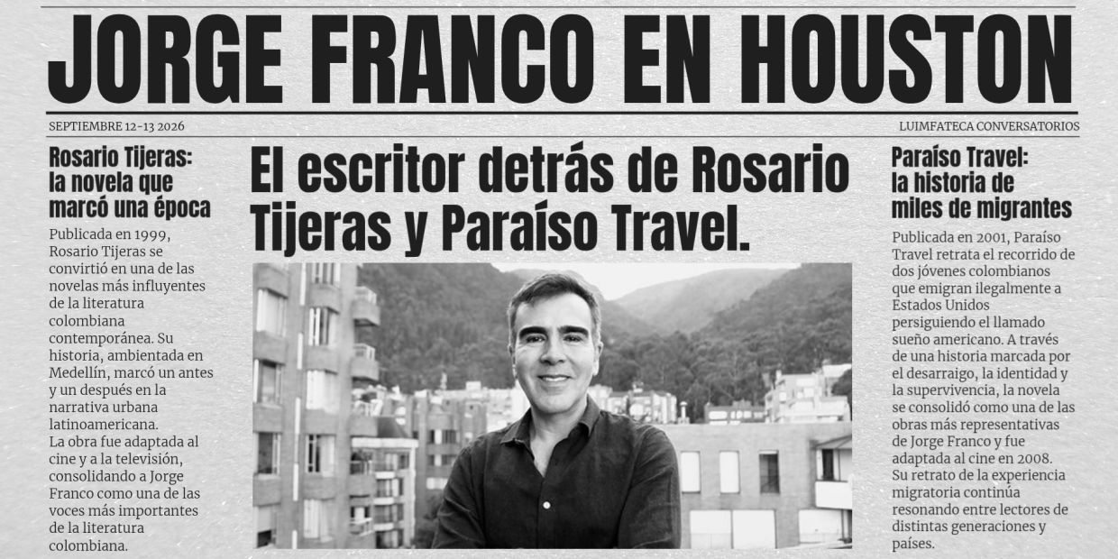 Jorge Franco, escritor colombiano, detrás de sus obras Rosario Tijeras y Paraíso Travel.