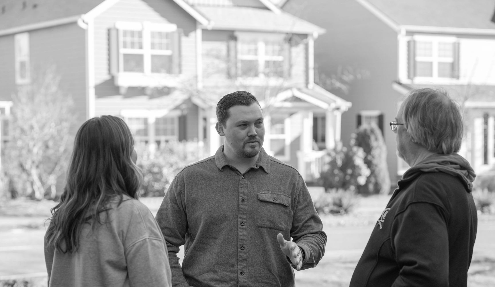 Chandler Torbett for State House of Representatives talks to voters in Redmond, in WA's 45th LD. 