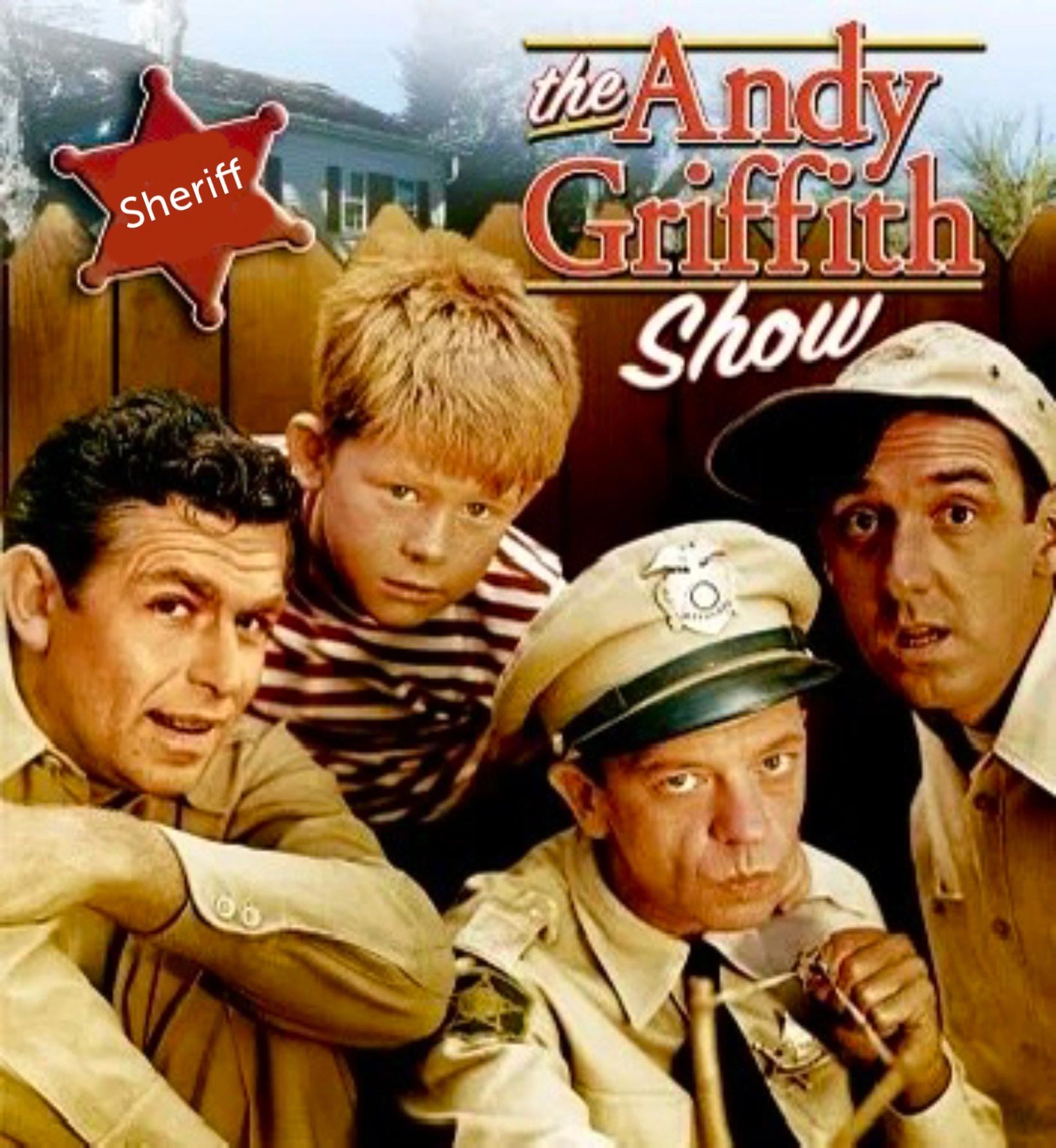 Promotional image for The Andy Griffith Show with main characters.