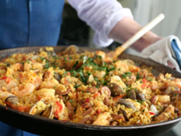 Spanish paella recipe at our team building event