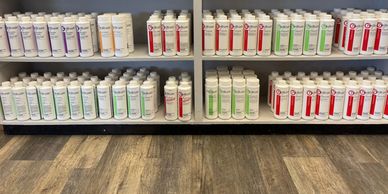 Chemicals in retail store for all the pool needs 