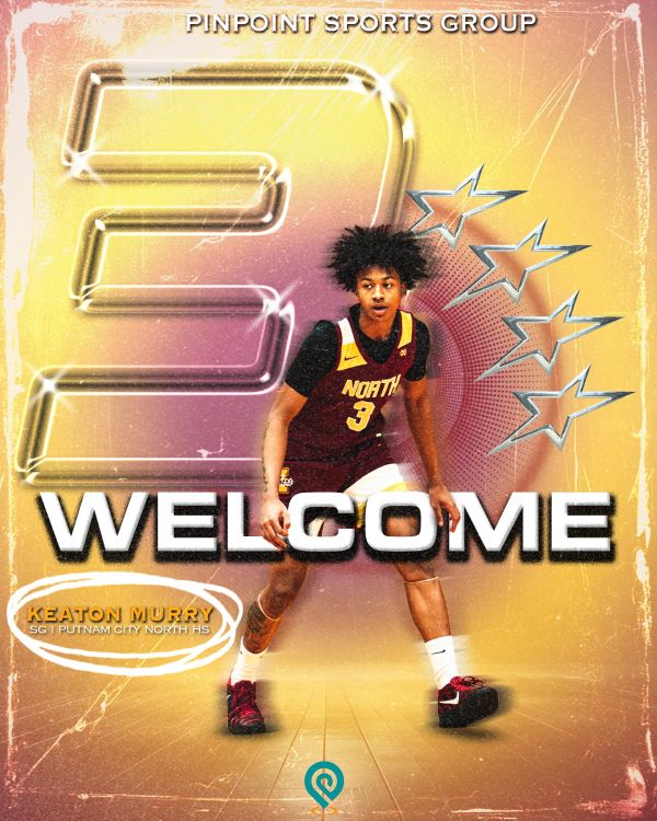 Basketball player Keaton Murry welcome graphic.