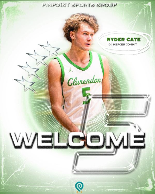 Basketball player Ryder Cate welcome poster.