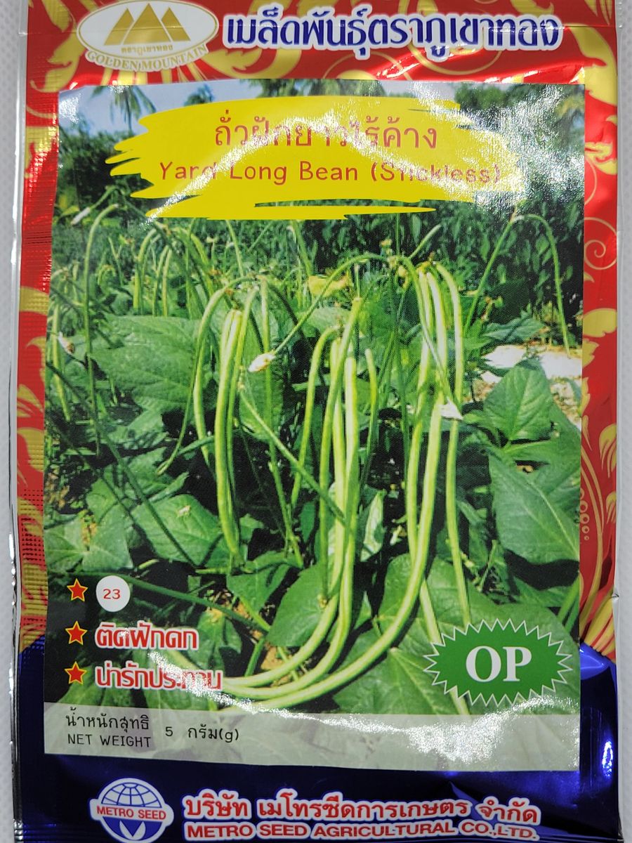 Yard Long Bean (Stickless Variety) Green Bush type