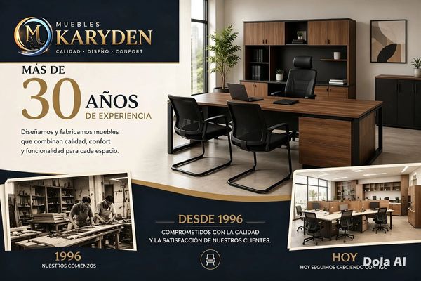 Especialistas en sillas y muebles para oficina con más de 30 años de trayectoria desde 1996