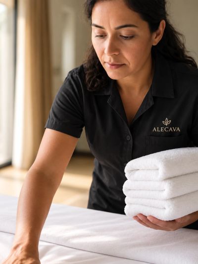 Chris cavounis gives housekeeping service in alecava 