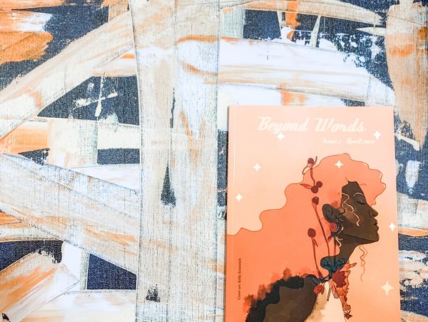 Cover of the magazine on top of painting featured on page 58!