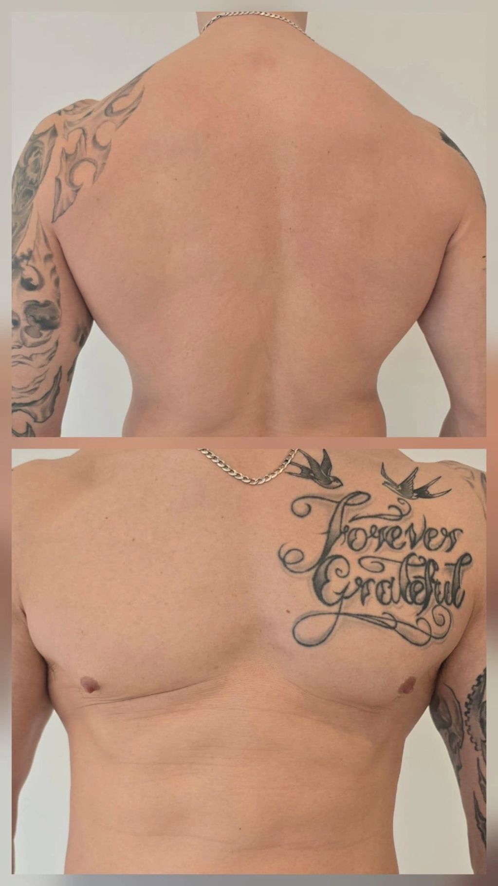 Chest and Back results after 6 Sessions